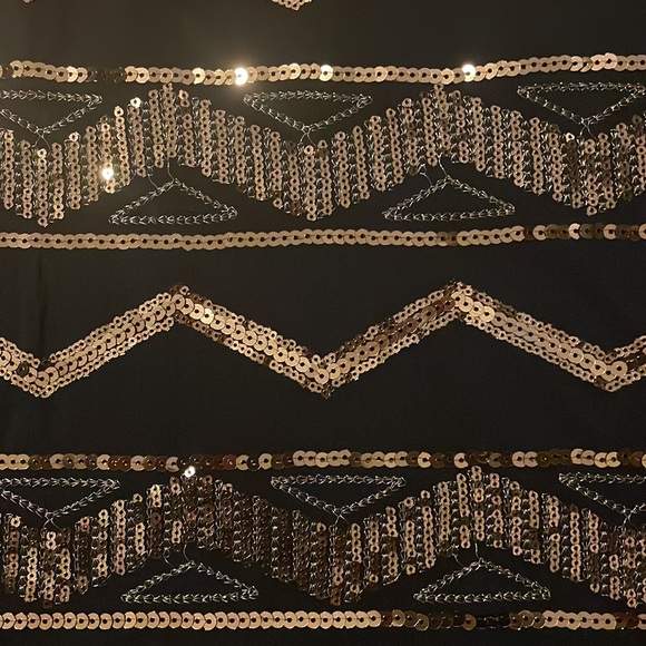 Dark navy blue and gold Tank top - Picture 3 of 3